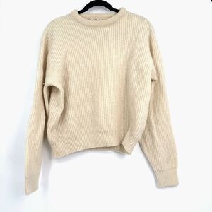 LOBO By Pendleton Women's L Cream Wool Sweater Grandpa Minimalist Vintage 80s